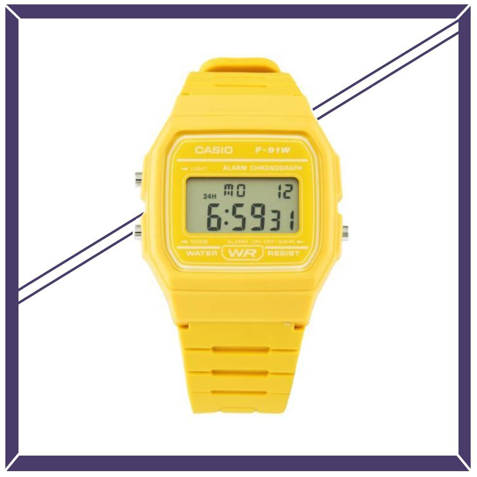 casio f91 yellow