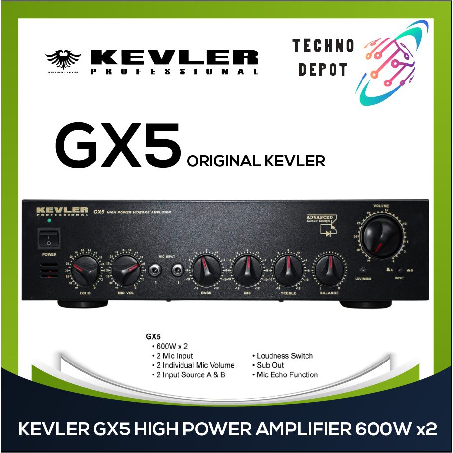 Kevler Professional Gx5 High Powered Amplifier 600w Gx5 Gx 5 Shopee Philippines