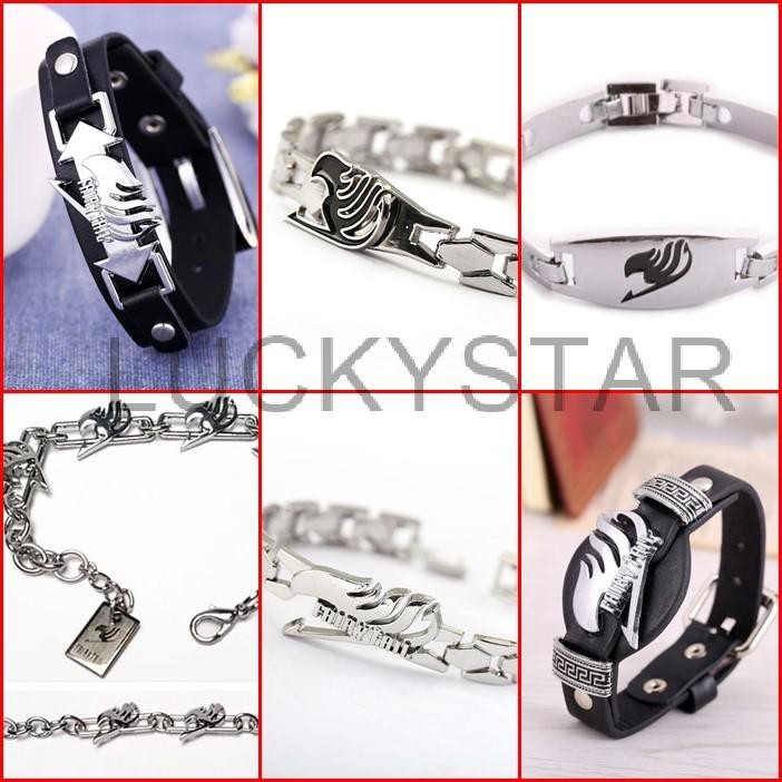 Ph Anime Fairytail Fairy Tail Bangles Bracelet Guild Logo Symbol Alloy Leather Shopee Philippines