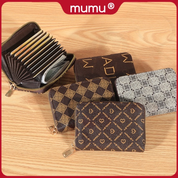 Mumu 1092 Korean Cute Mini Card Holder Ladies Wallet Fashion Leather