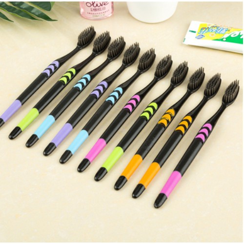 KC Bamboo Charcoal Superfine Soft Toothbrush Adult 1pcs | Shopee ...