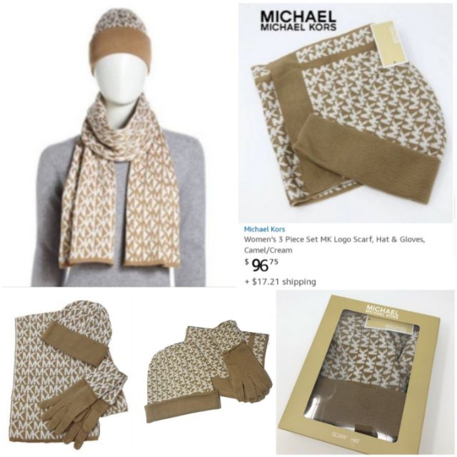 mk scarf and hat