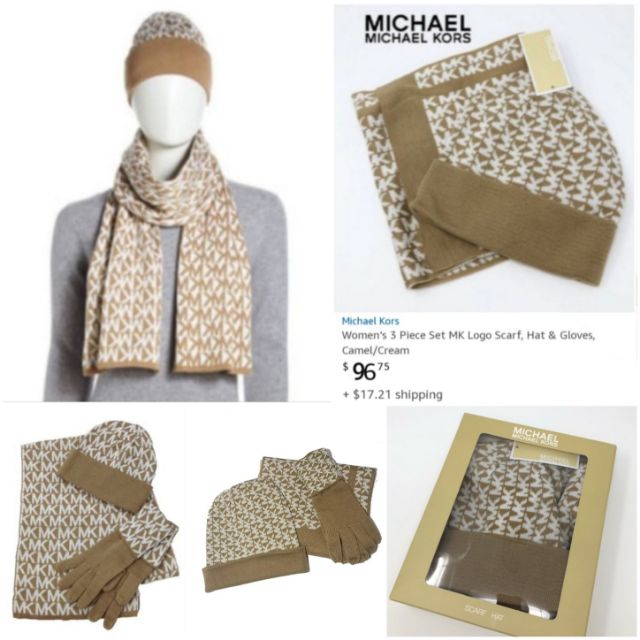 michael kors scarf and gloves set