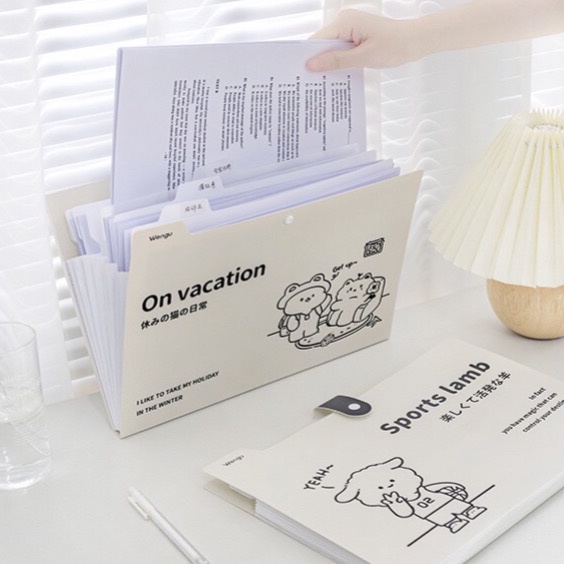 schoolhaul super cute collection expandable 8 pocket document expansion file holder divider folder