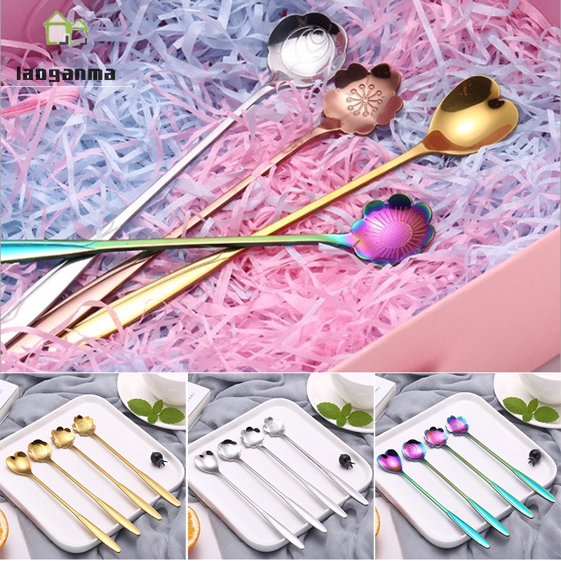 Long Handle Mixing Spoon 304 Stainless Steel Wine Coffee Stirring Spoon