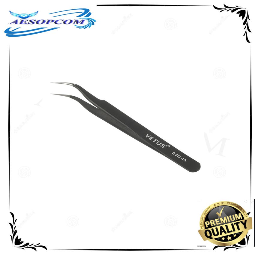 Eyelash Extension Tweezers, ESD antistatic stainless steel tweezer for