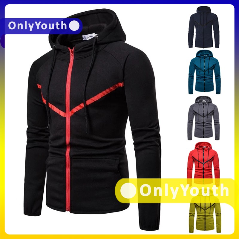men's sweat jacket with hood