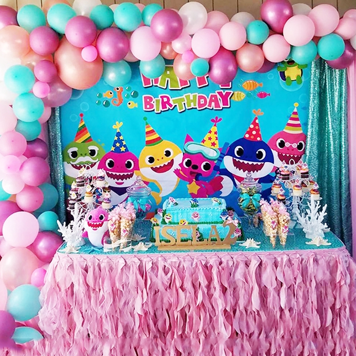 Baby Shark Happy Birthday Party Decor Photo Background Poster Shopee Philippines