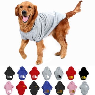 MOLI Pet Clothes Autumn And Winter Hooded Dog Clothes Sweater Golden Retriever Corgi Big Dog Clothes Fleece Warm Sweatshirt Clothing