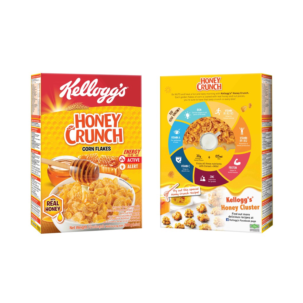 Kellogg S Honey Crunch Corn Flakes 0g 93