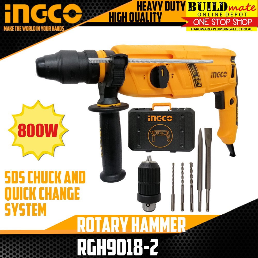 INGCO Rotary Hammer Chipping Gun 800W SDS-Quick Chuck RGH9018-2 ...