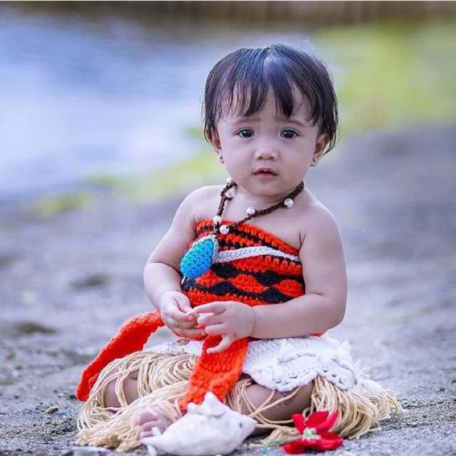 Crochet Moana Baby Costume Photo Prop Shopee Philippines