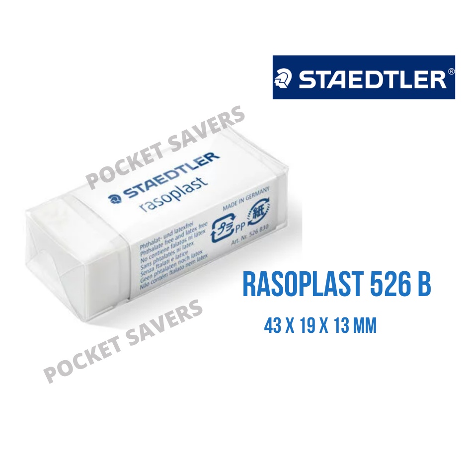 STAEDTLER Rasoplast Eraser (B20, B30, B40) Shopee Philippines