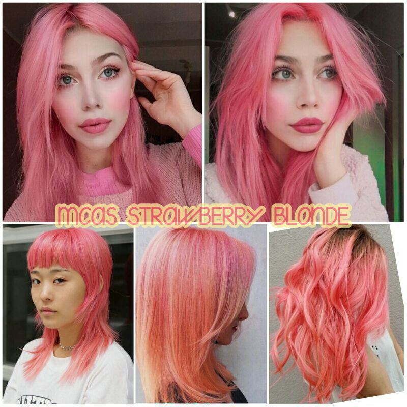 MCAS Strawberry Blonde Vegan Semi-Permanent Hair Color (120ml/150ml) -  Pastel Red | Shopee Philippines
