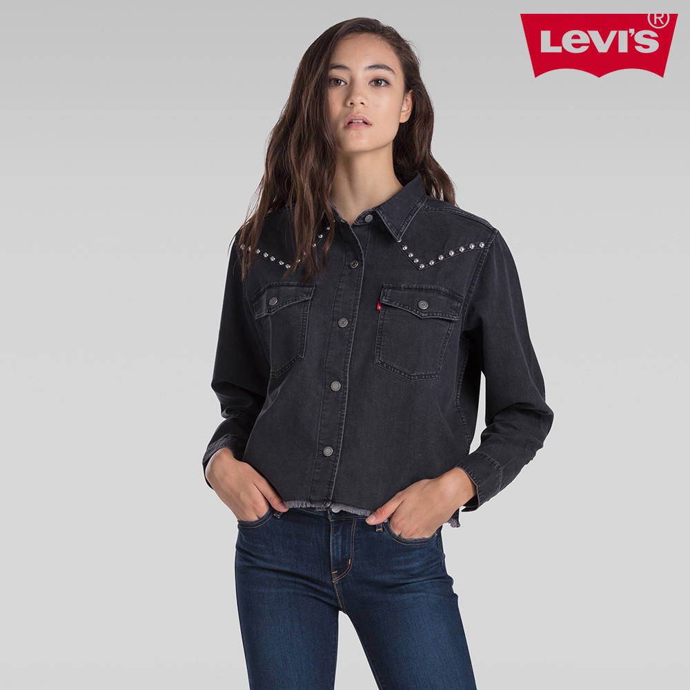 levis western shirt black