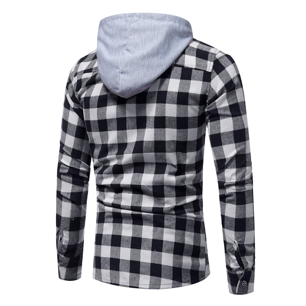 plaid hoodie men