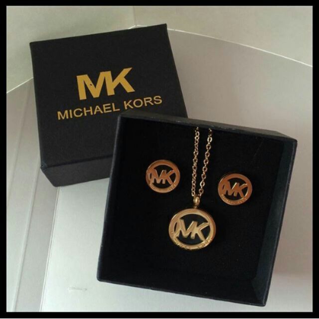 mk necklace and earring set