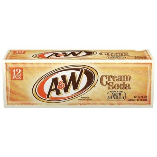 A&W Cream Soda 355ml (1 box; 12 cans) Shopee Philippines