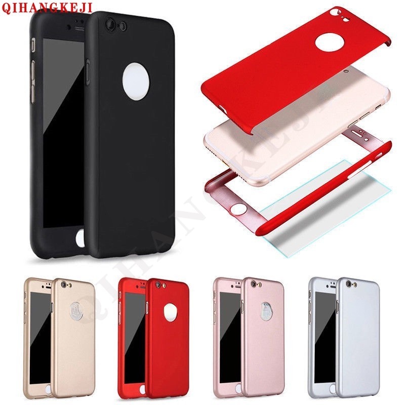 360 degree fully protected hard case with tempered glass iPhone 6 6s 7 8 Plus 6SPlus 7Plus iPhone 11 Pro Max X XS Max XR With Tempered Glass #2