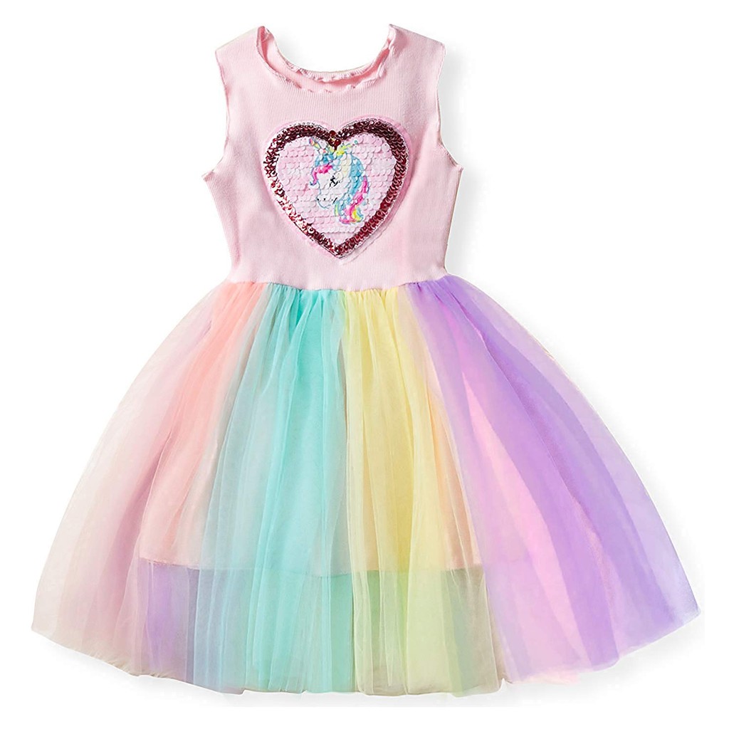 Toddler Girls Unicorn Dress Kids Lace Tutu Summer Dresses | Shopee ...
