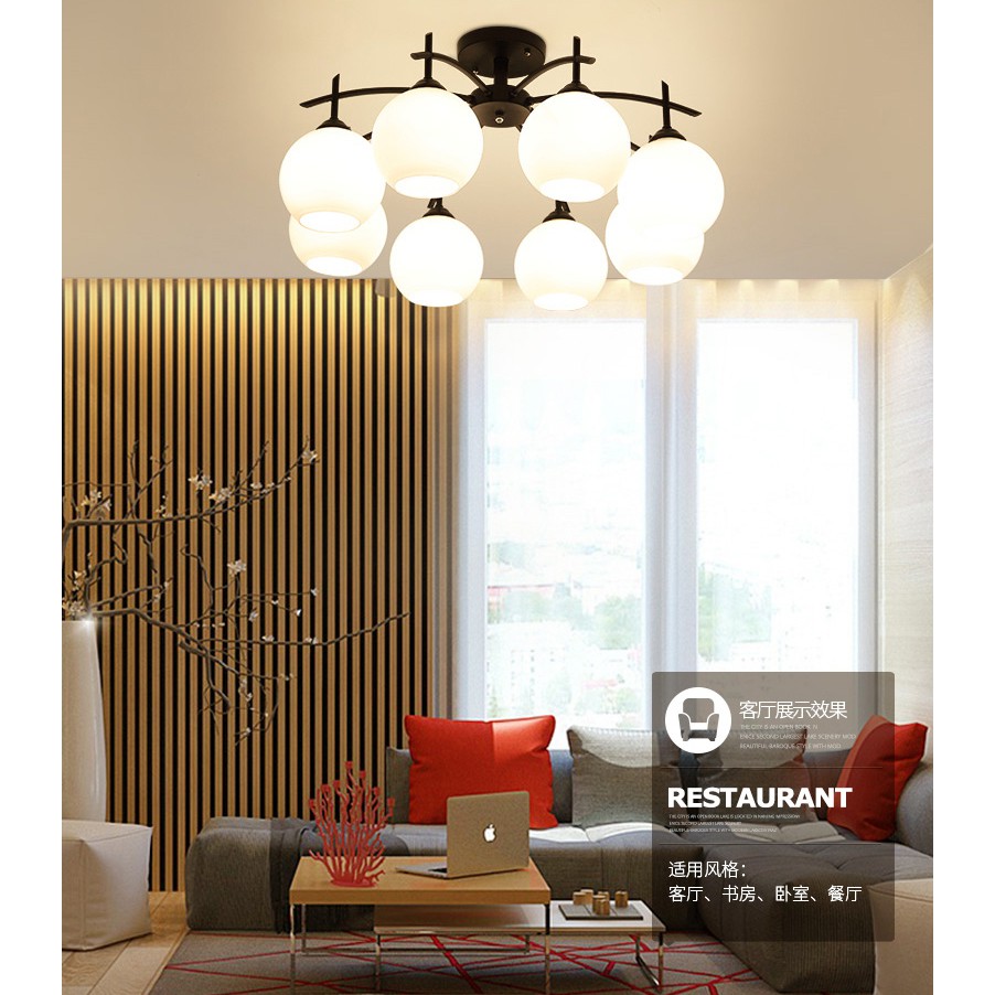 American Country Garden Led Ceiling Light Living Room Home B