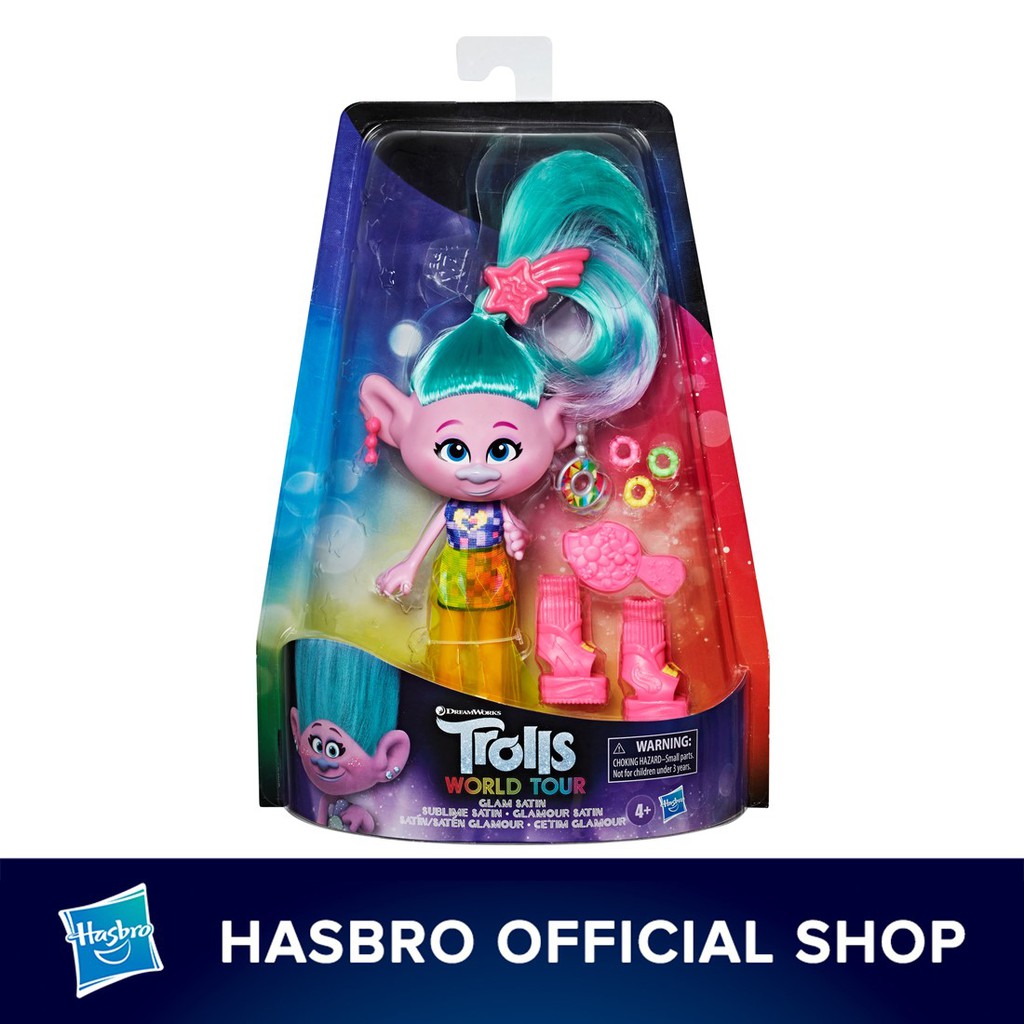 DreamWorks Trolls Glam Poppy Fashion Doll - Includes Dress, Shoes, Bracelets, Brush, Ages 4+