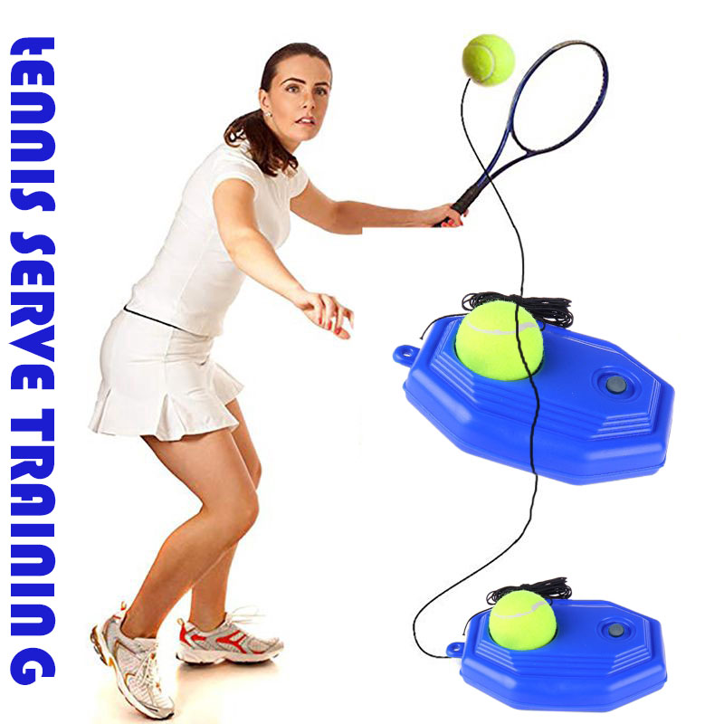 Tennis Trainer Sparring Device with Tennis Trainer Baseboard Training Tool Tennis Ball Sport Self-Study Exercise Balls Back Base Elastic pe Tennis Practice Rebound Ball 