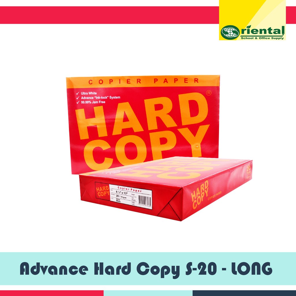 Stationery1 Ream Hard Copy Short, A4 & Long Bond Paper - Copy Paper - Substance 20 - 70 gsm - / S