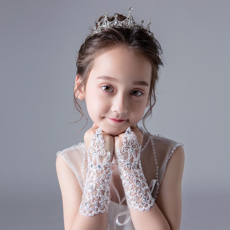 wedding dress and gloves