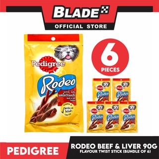 6pcs Pedigree Rodeo Beef and Liver 90g Dog Treats, Twist Stick #1