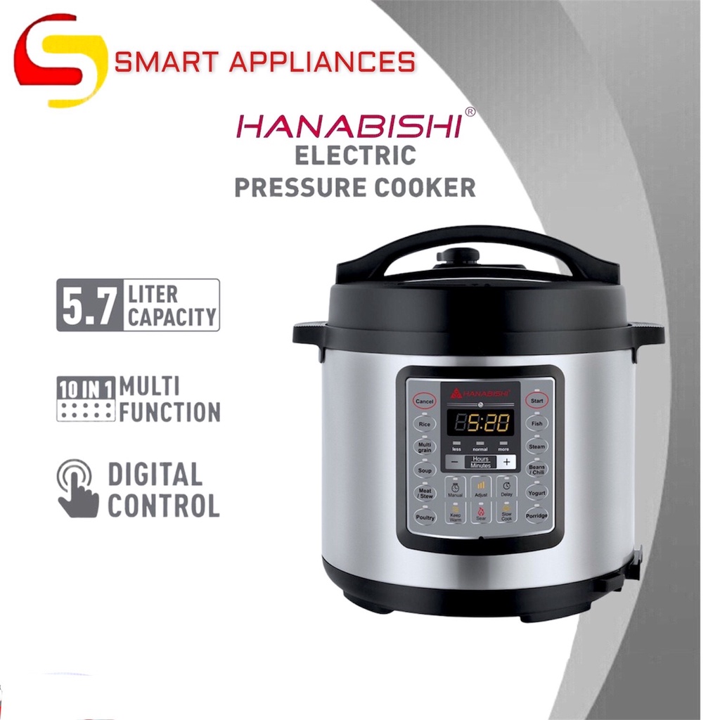Hanabishi Electric Pressure Cooker 5.7 Liters 10 in 1 HDIGP10IN1
