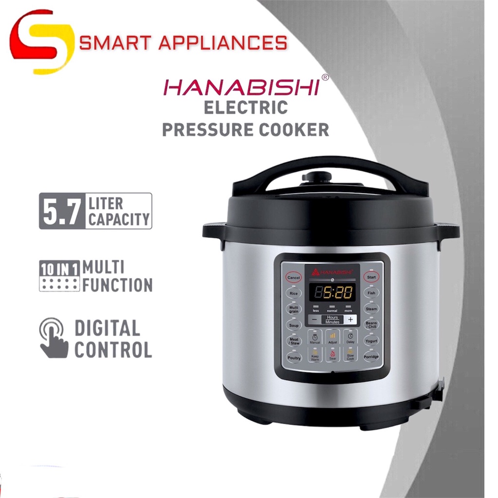 Hanabishi Electric Pressure Cooker 5.7 Liters 10 in 1 HDIGP-10IN1 ...