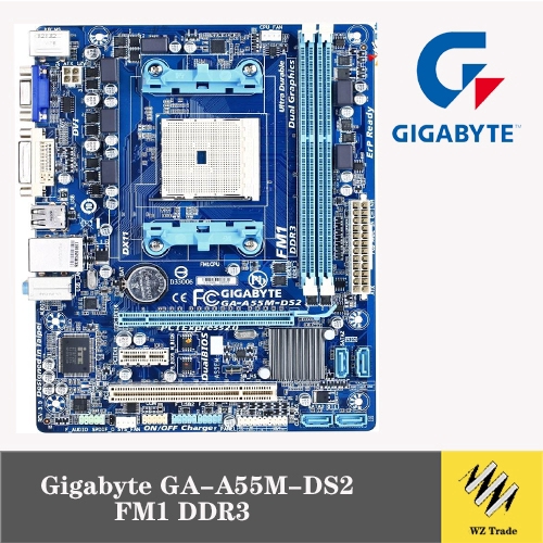 Gigabyte GA-A55M-DS2 S2H Socket FM1 DDR3 Motherboard A55M-DS2 S2H 