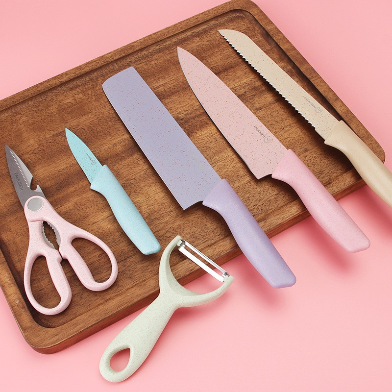 EVRYWEALTH 6PCS Corrugated Stainless Steel Kitchen Knife Set (Paring