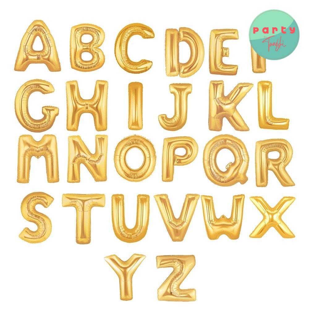 Tanoshi Gold Foil Letter Balloon 