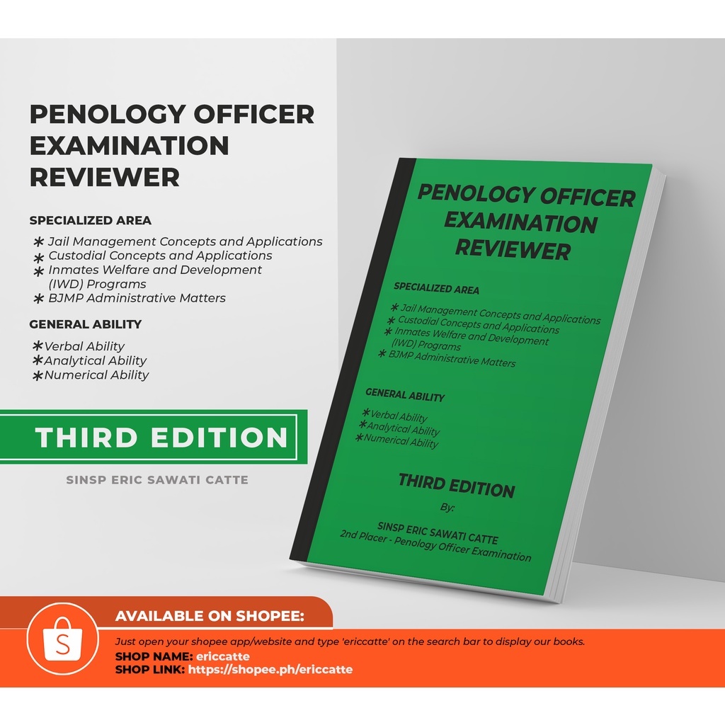 Download PENOLOGY OFFICER EXAMINATION REVIEWER (Updated Edition) PDF - PRC