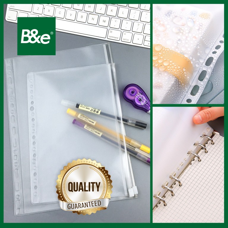 bnesos Stationary Ziplock Binder Pocket Sleeves Binder Filler Bag Loose