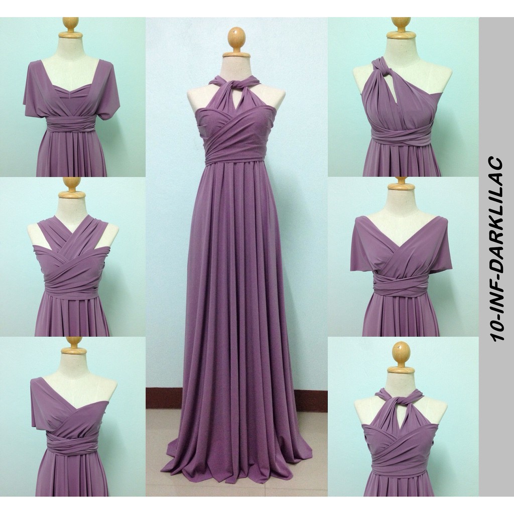 Dark Lilac Infinity Dress | Shopee ...