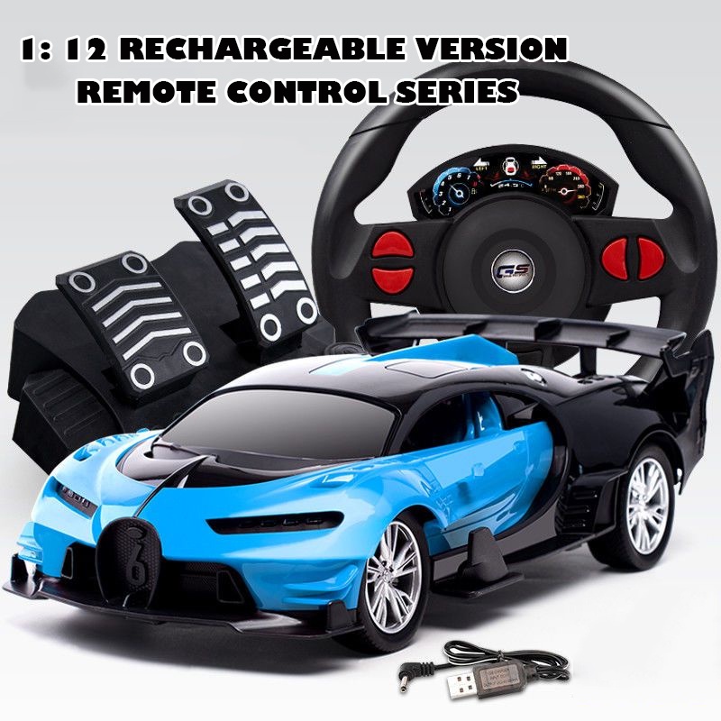 Kids Remote Control Car Racing Model Toys With Steering Wheel Gravity