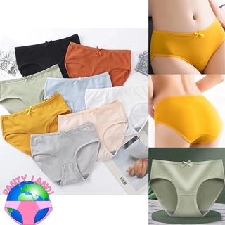 Pantyland korean style plain pure cotton ribbon panty sexy stretch solid color underwear hip panty