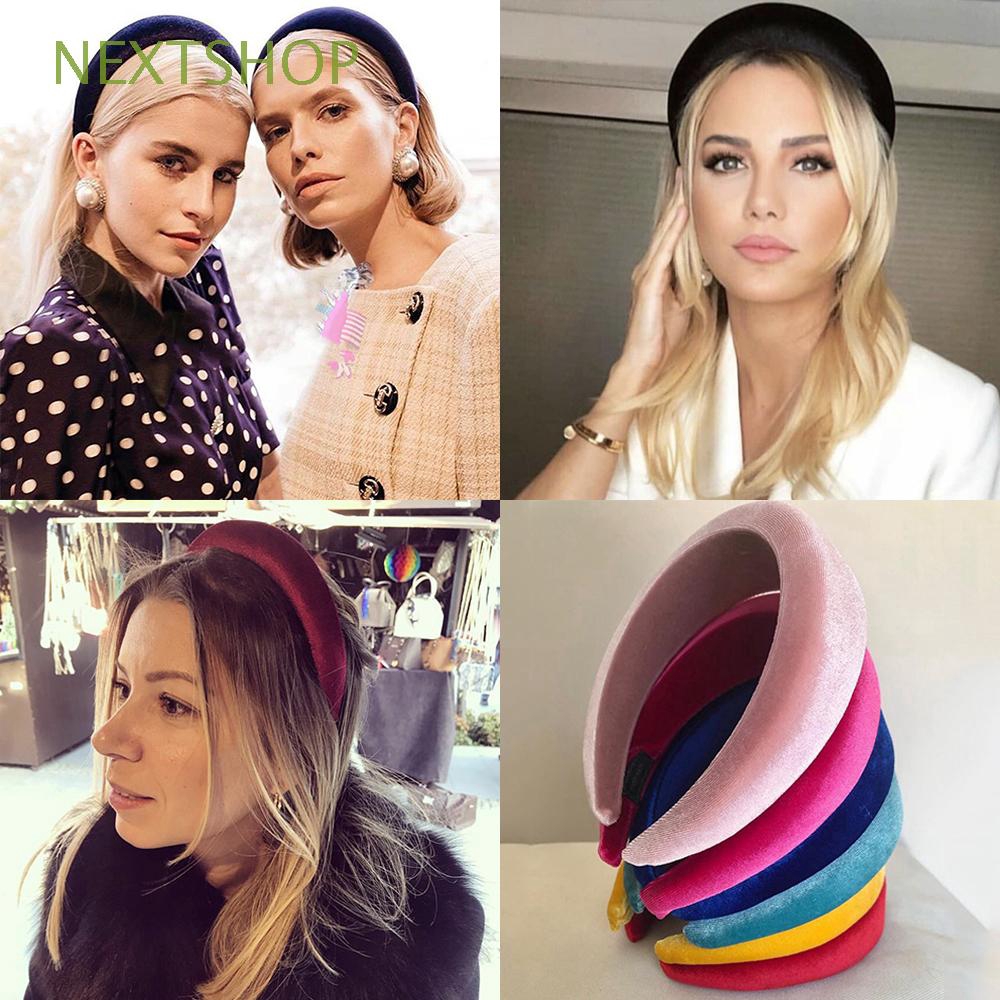 Women S Velvet Hair Accessories Thick Sponge Hairband Shopee