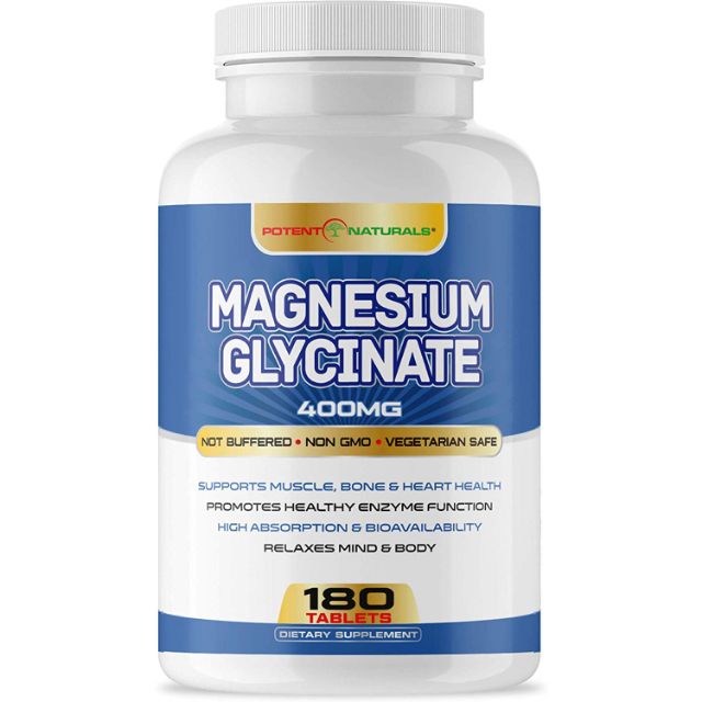 Magnesium Glycinate 400mg 180 tablets (3month supply) Shopee