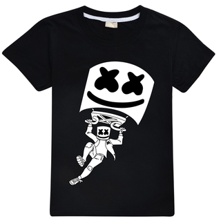 New 3D Print DJ Marshmallow Cartoon Girl Boys Kids T-Shirt Short Sleeve Tee Tops 