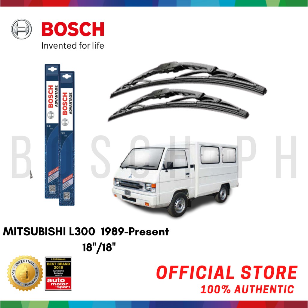 Bosch ADVANTAGE Wiper Blade Set for MITSUBISHI L300 1989 PRESENT (18