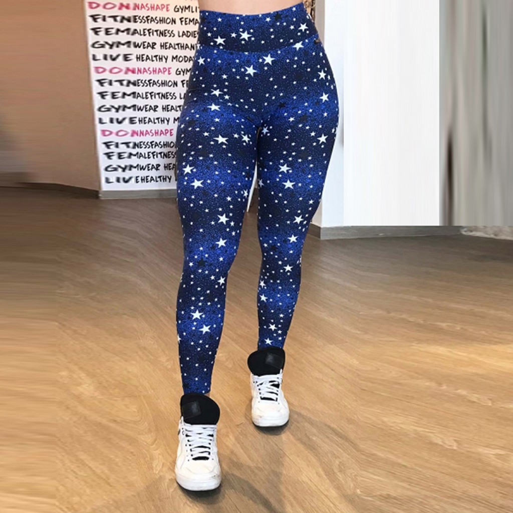 star print gym leggings