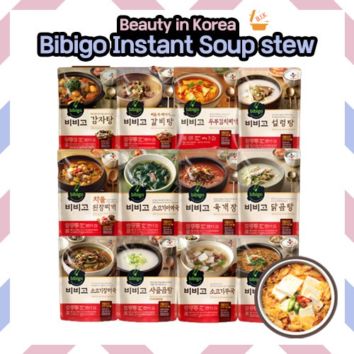 [Bibigo] Korean CJ Popular Instant Soup stew (Gamjatang / Tofu Kimchi Jjigae / Pork Kimchi Jjigae / #1