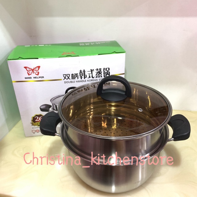 304 2L Stainless Steel Korean Steamer 26cm Shopee Philippines