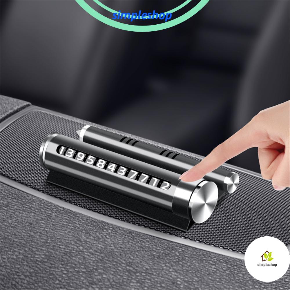 SIMPLE New Car Temporary Parking Card Accessories Mobile Phone Holder Phone Number Plate Auto ...