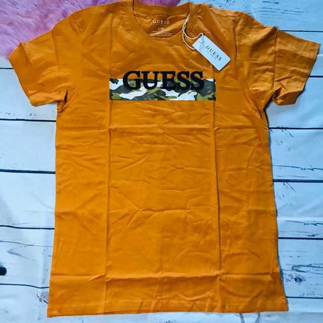 guess mustard t shirt