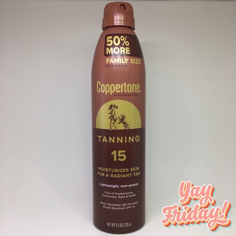Coppertone Sunscreen Spray Tanning SPF 15, 8.3 oz. Big Size Shopee